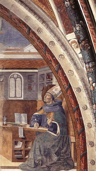 St. Augustine's Vision of St. Jerome, 1464 - 1465 - Беноццо Гоццолі