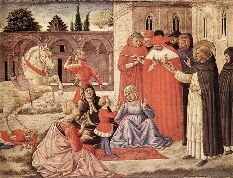 St. Dominic Reuscitates Napoleone Orsini, 1461 - Беноццо Гоццолі