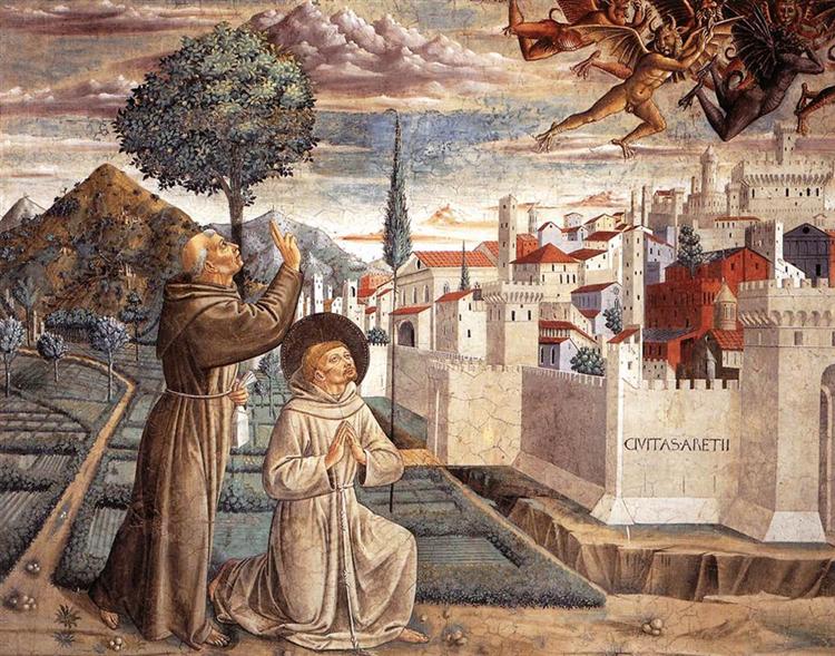 The Expulsion of the Devils from Arezzo, 1452 - Benozzo Gozzoli