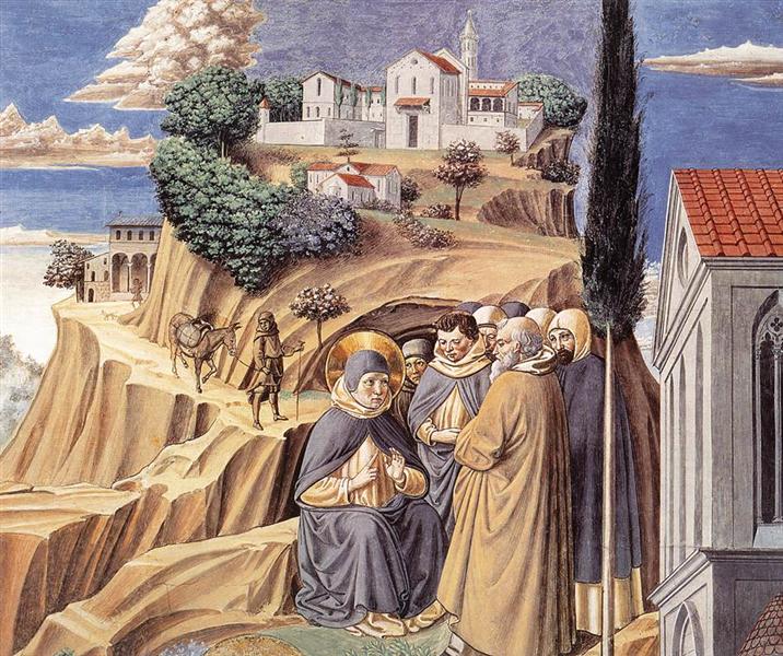 Visit to the Monks of Mount Pisano, 1464 - 1465 - Беноццо Гоццоли