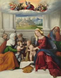 The Holy Family with Saints - Benvenuto Tisi