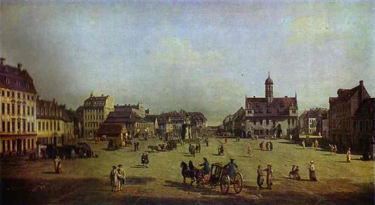 The New Market Square in Dresden, 1750 - Bernardo Bellotto