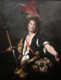 David with the Head of Goliath - Бернардо Строцци