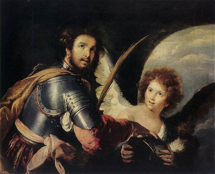 St. Maurice and the Angel, 1635 - Bernardo Strozzi