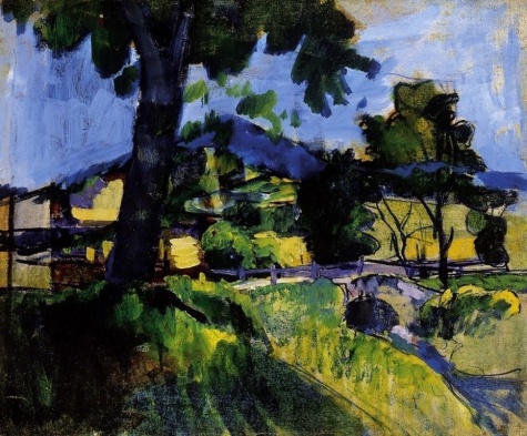 Landscape by a Brook, 1908 - Берталан Пор