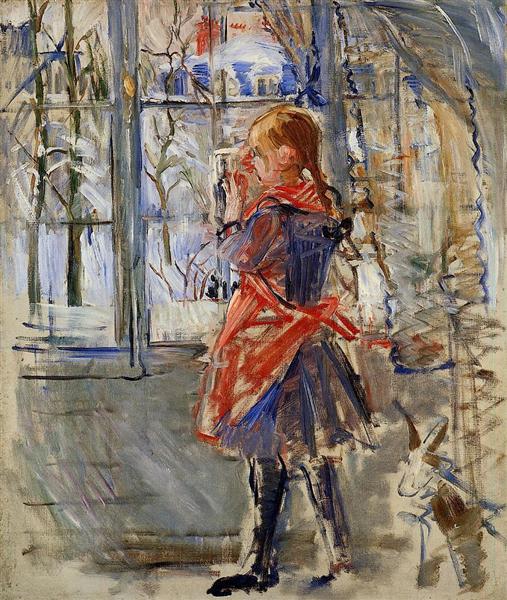 Child with a Red Apron, 1886 - Берта Моризо