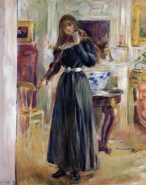Julie Playing a Violin, 1893 - Berthe Morisot