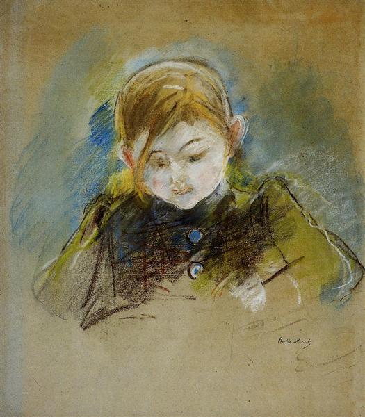 Julie Writing, 1884 - Берта Моризо