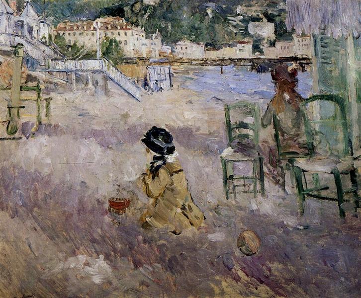 The beach at Nice, 1882 - Berthe Morisot