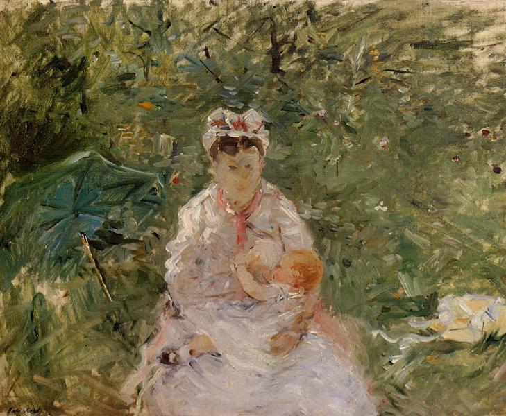 The Wet Nurse Angele Feeding Julie Manet, 1880 - Berthe Morisot