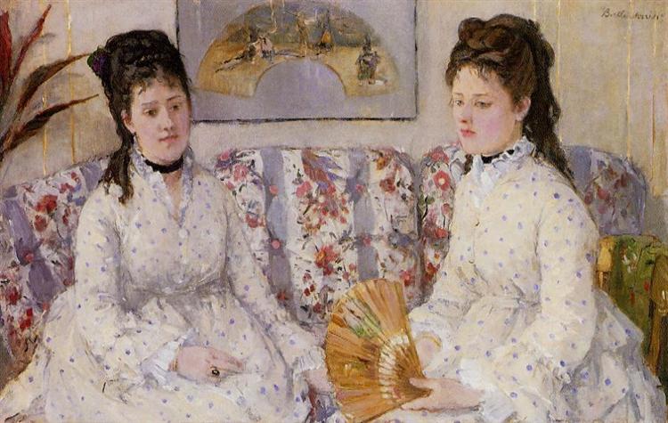 Two Sisters on a Couch, 1869 - Berthe Morisot