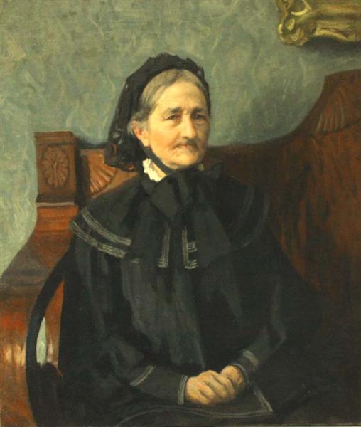 Portrait of Elizabeth Pushkina - Borís Kustódiev
