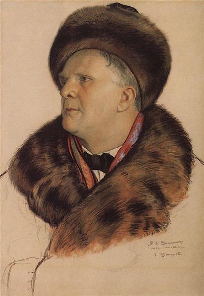 Портрет Ф.И. Шаляпина, 1921 - Борис Кустодиев