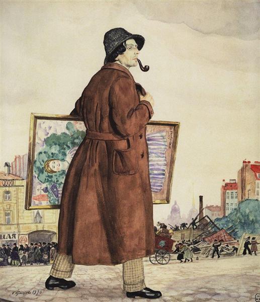 Portrait of Isaak Brodsky, 1920 - Borís Kustódiev