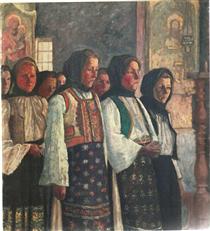 Peasantwomen in the Church - Camil Ressu