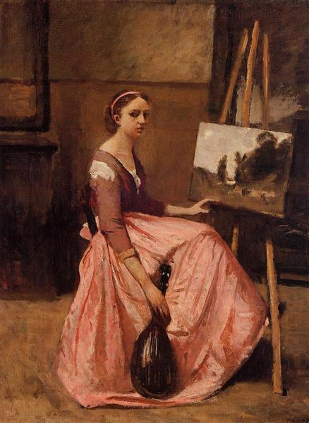 Corot's Studio, c.1860 - Jean-Baptiste Camille Corot