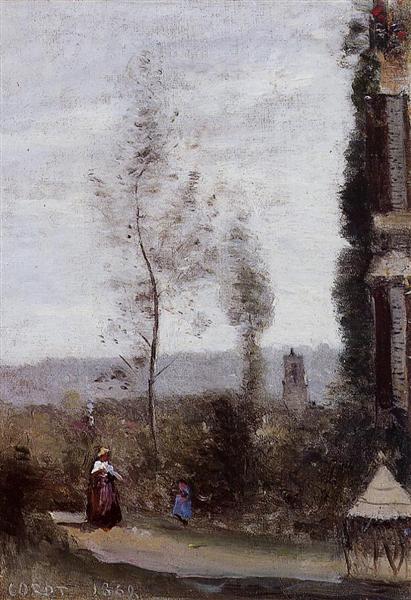 Куломье, сад М. Пеше, 1868 - Камиль Коро
