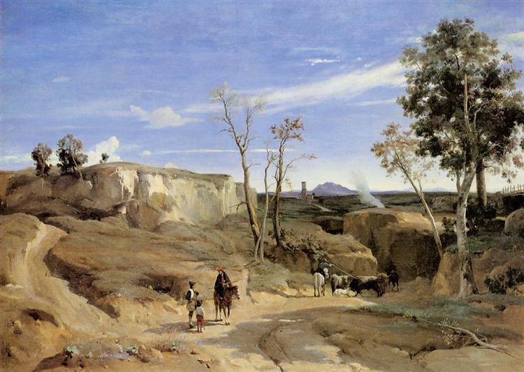 La Cervara, the Roman Countryside, c.1830 - c.1831 - Camille Corot