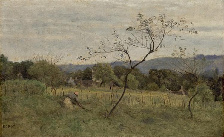 Пейзаж с крестьянкой, 1861 - Камиль Коро