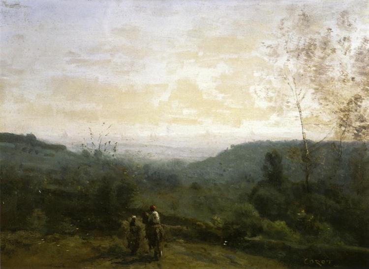 Утро, туман, 1853 - Камиль Коро