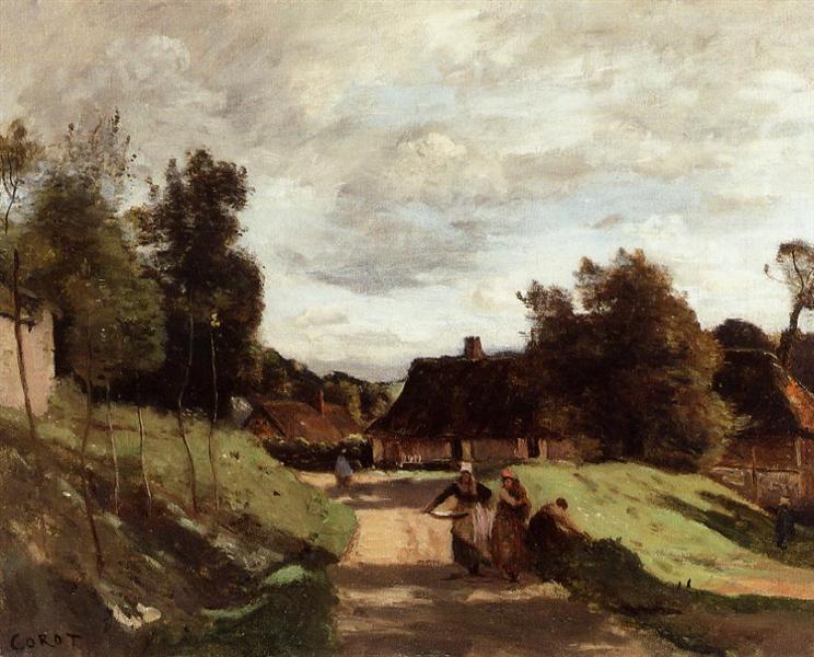 Near the Mill, Chierry, Aisne, 1855 - 1860 - 柯洛