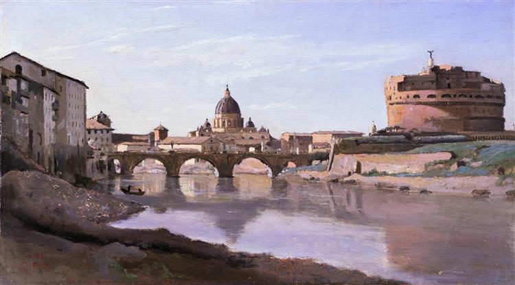 Rome, Castle Sant Angelo, c.1826 - c.1827 - Каміль Коро