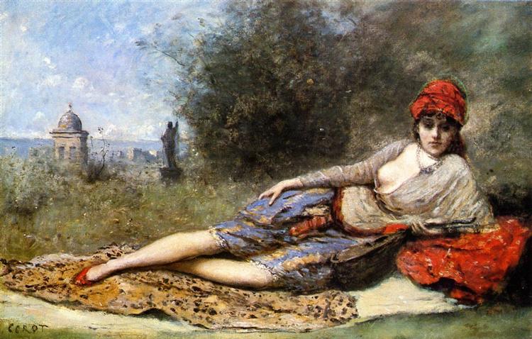Sicilian Odalisque, 1872 - Jean-Baptiste Camille Corot