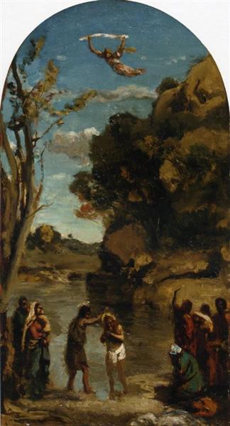 The Baptism of Christ (study), 1844 - 1845 - Camille Corot