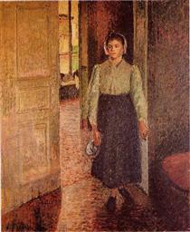 A Young Maid - Camille Pissarro
