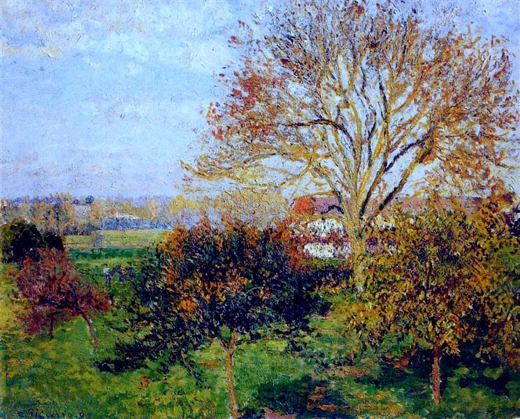 Autumn morning at Eragny, 1897 - Камиль Писсарро