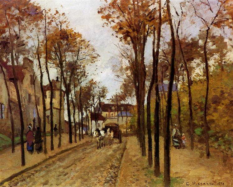 Boulevard des Fosses. Pontoise, 1872 - Камиль Писсарро