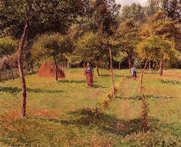 Enclosed Field at Eragny, 1896 - Камиль Писсарро