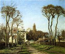 Entrée du village de Voisins - Camille Pissarro