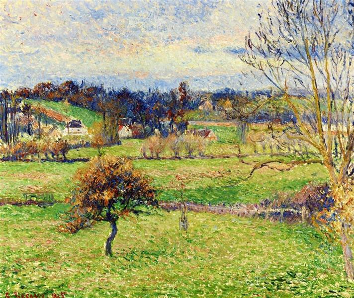 Field at Eragny, 1885 - Камиль Писсарро