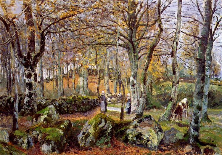 Landscape with Rocks, Montfoucault, 1874 - Camille Pissarro
