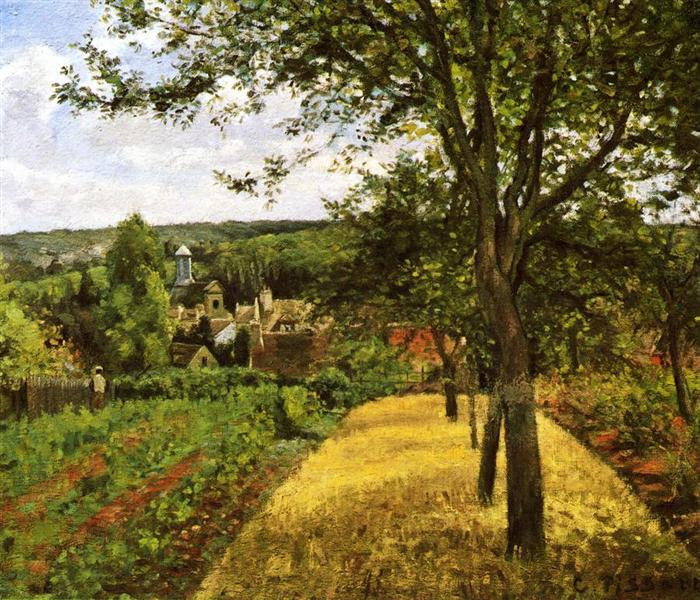 Orchards at Louveciennes, 1872 - Каміль Піссарро