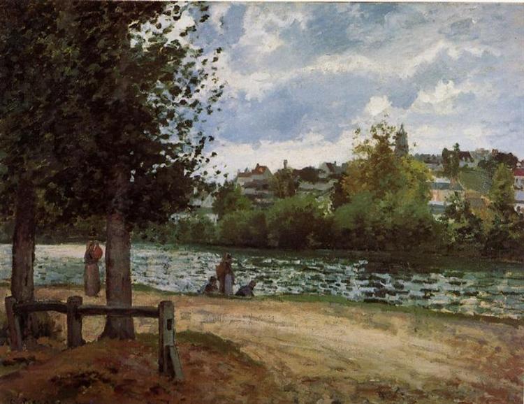 The Banks of the Oise at Pontoise, 1870 - 卡米耶·畢沙羅