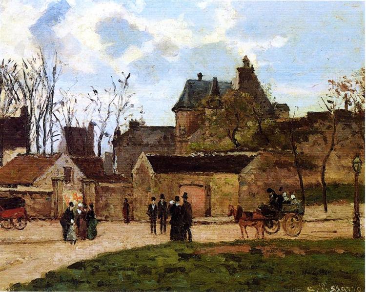 The Court House, Pontoise, 1873 - Camille Pissarro