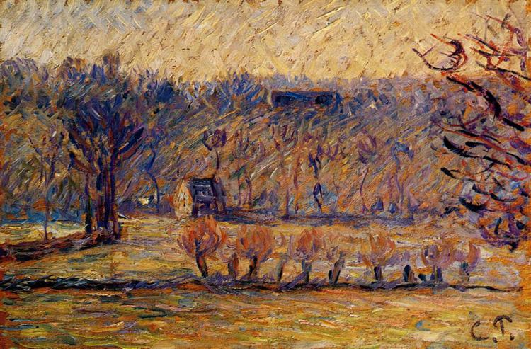 The Hill at Vaches, Bazincourt - Camille Pissarro