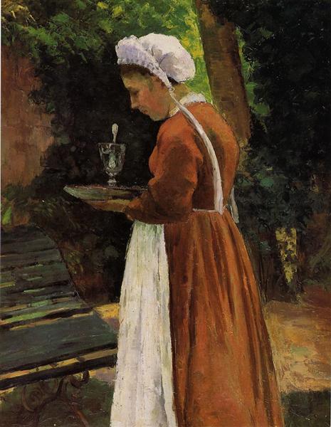 The Maidservant, 1875 - Каміль Піссарро