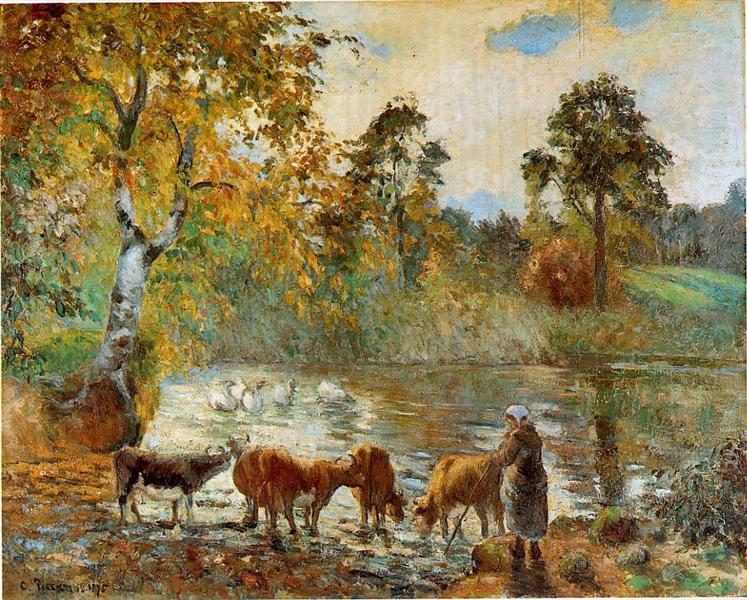 The Pond at Montfoucault, 1875 - Камиль Писсарро