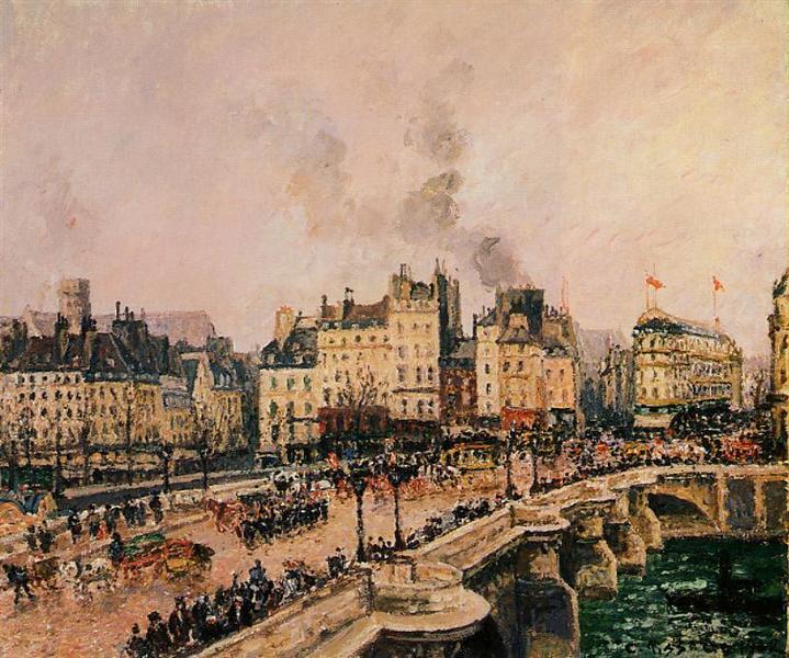 The Pont Neuf 2, 1902 - Каміль Піссарро