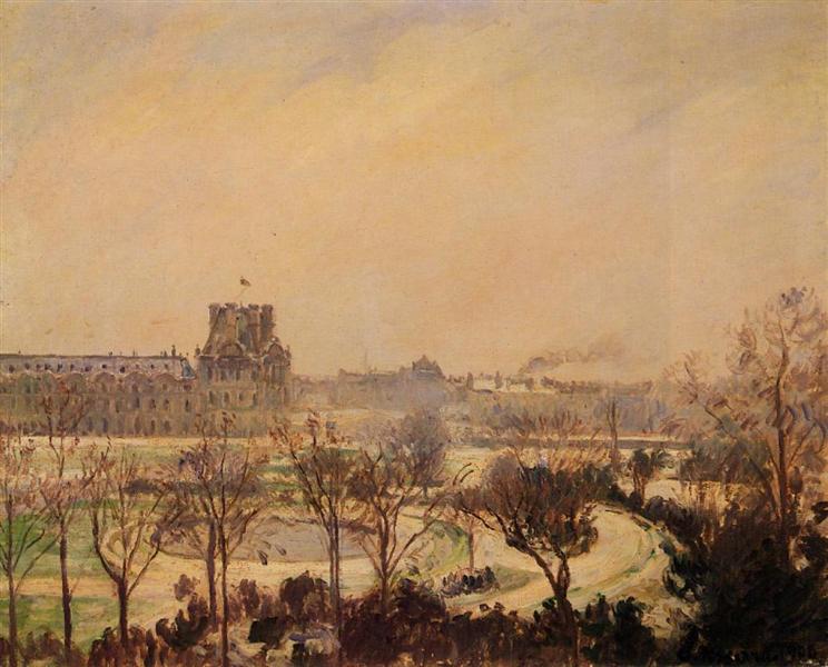 The Tuileries Gardens Snow Effect, 1900 - Камиль Писсарро