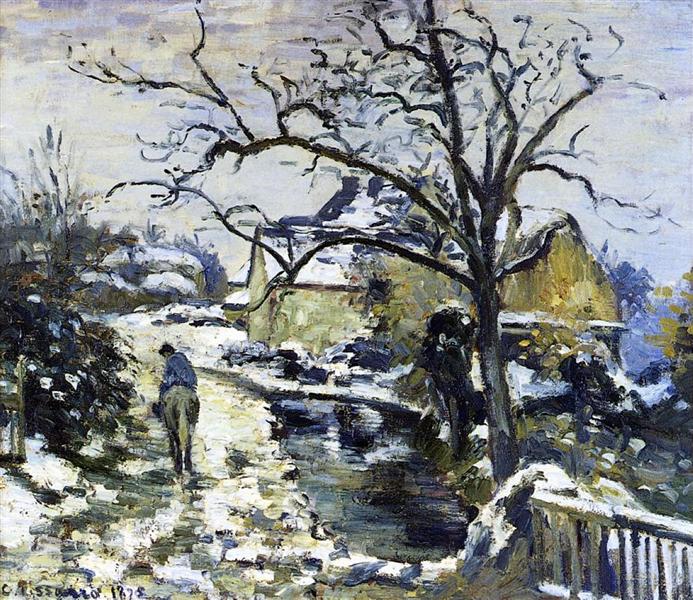 Winter at Montfoucault 2, 1875 - Каміль Піссарро
