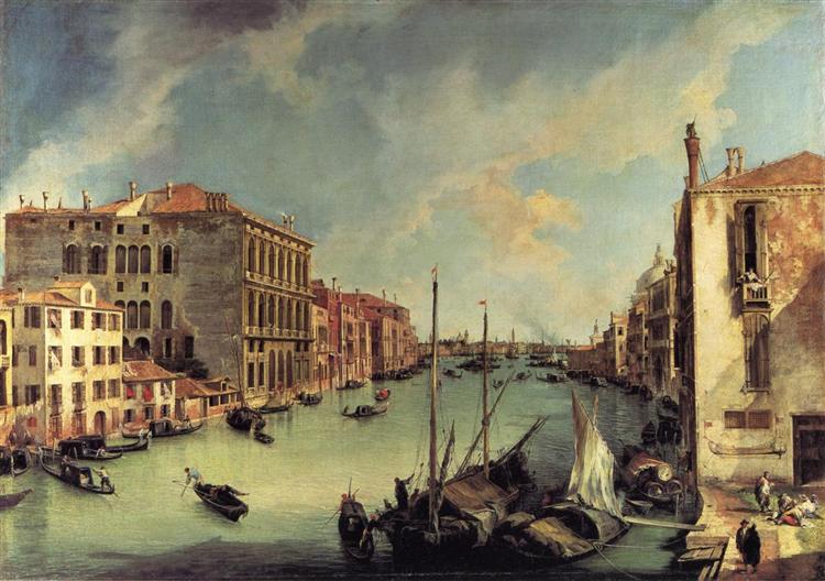 Gran Canal, vista Este desde el Campo San Vio, 1723 - Canaletto