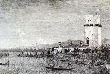 The Tower of Malghera, c.1744 - Каналетто