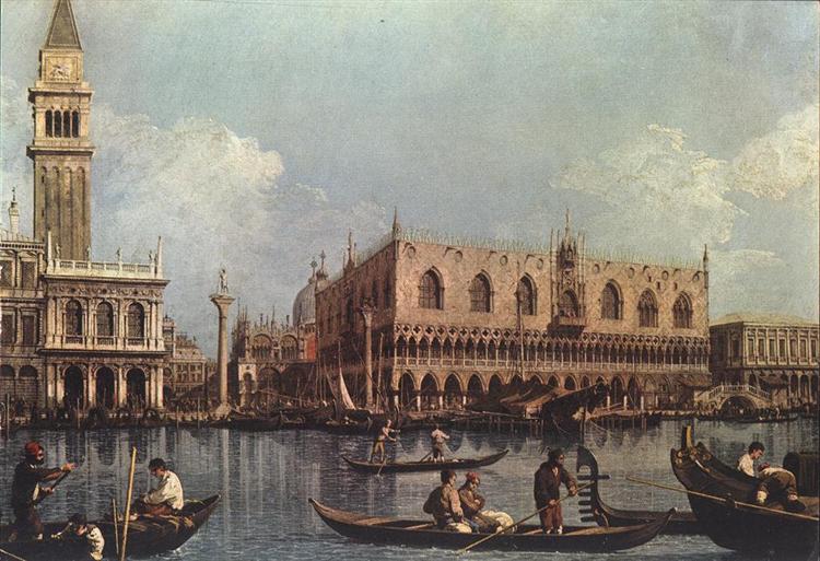 View of the St. Mark's Basin, c.1732 - 加纳莱托