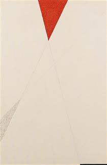 Komposition rotes Dreieck - Carl Buchheister