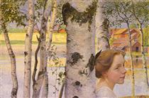 Lisbeth at the birch grove - Карл Ларссон
