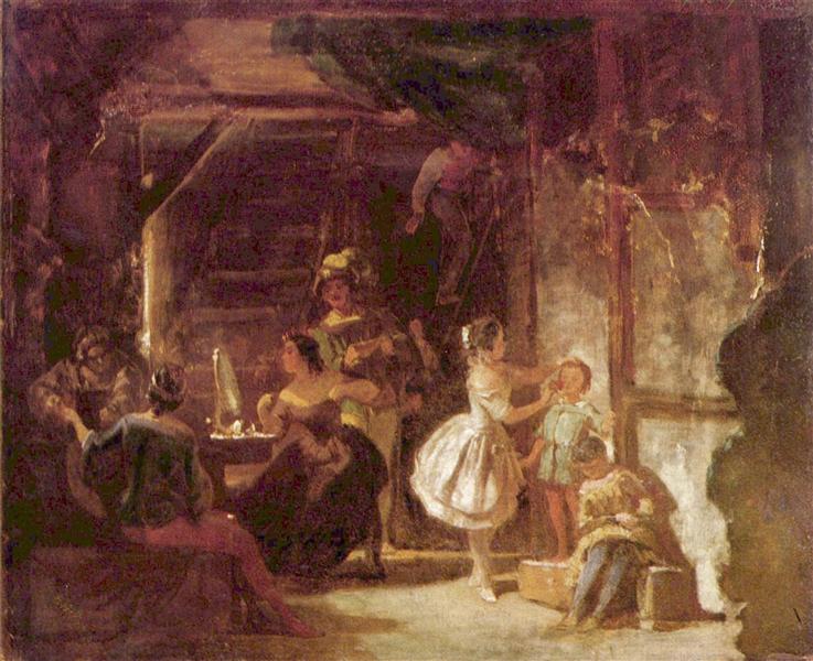 Backstage, 1860 - Carl Spitzweg